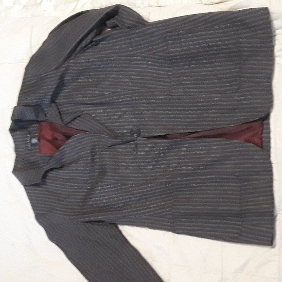 Vintage Lane Bryant Brown Pinstripe Blazer 16 - Picture 8 of 8